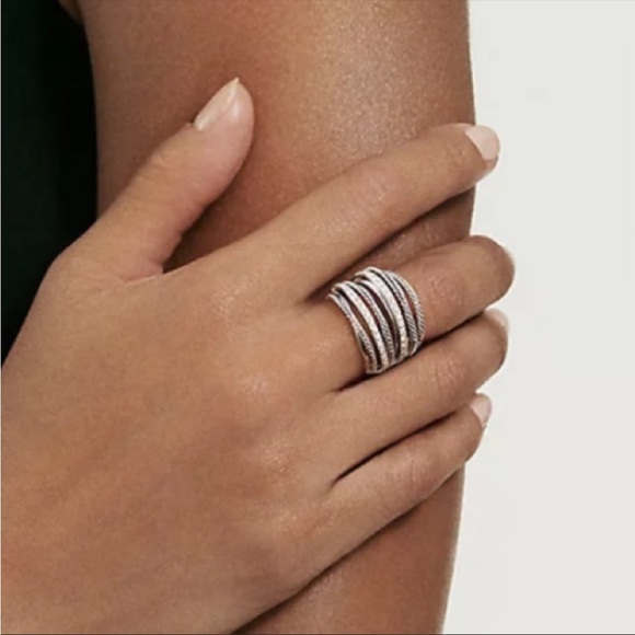 New 925 Silver Stackable Multi Layer Ring - Picture 4 of 8